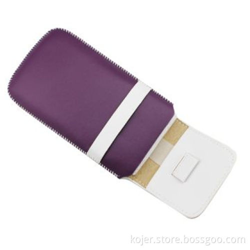 Leather Case for Apple's iPhone 4, Inside with Retractable Pull-tab, Fine Workmanship in Overlocking